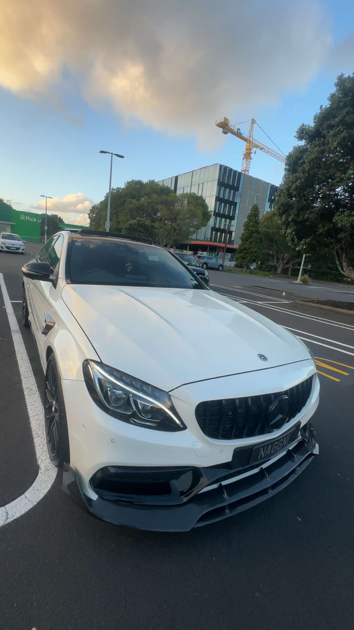 Brabus-Style Carbon Fibre Front Lip — W205 / S205 C63 & C63 S