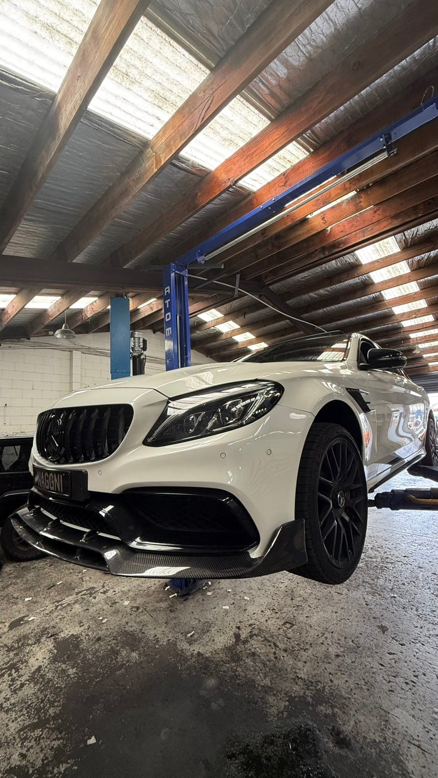 Brabus-Style Carbon Fibre Front Lip — W205 / S205 C63 & C63 S