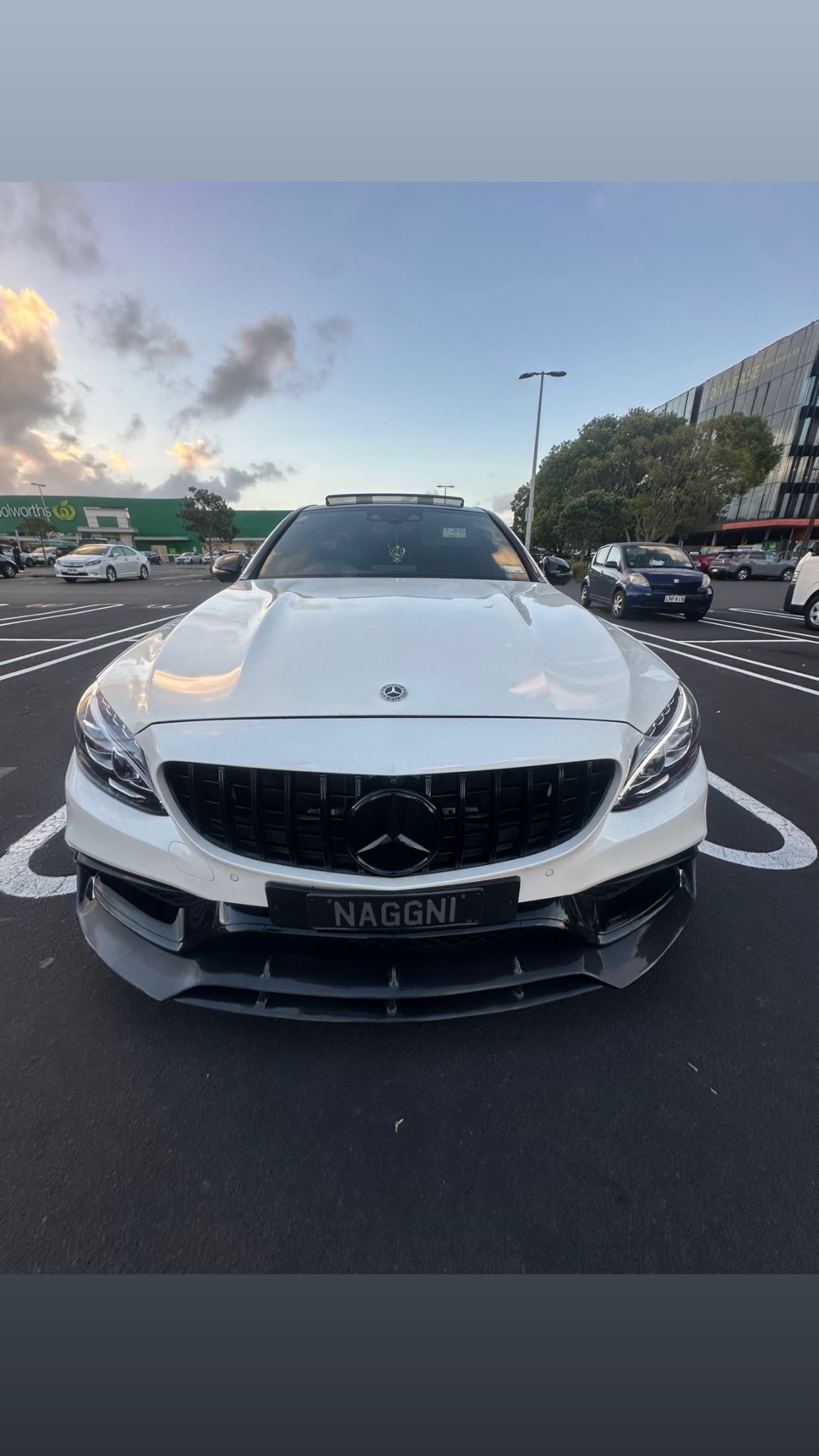 Brabus-Style Carbon Fibre Front Lip — W205 / S205 C63 & C63 S